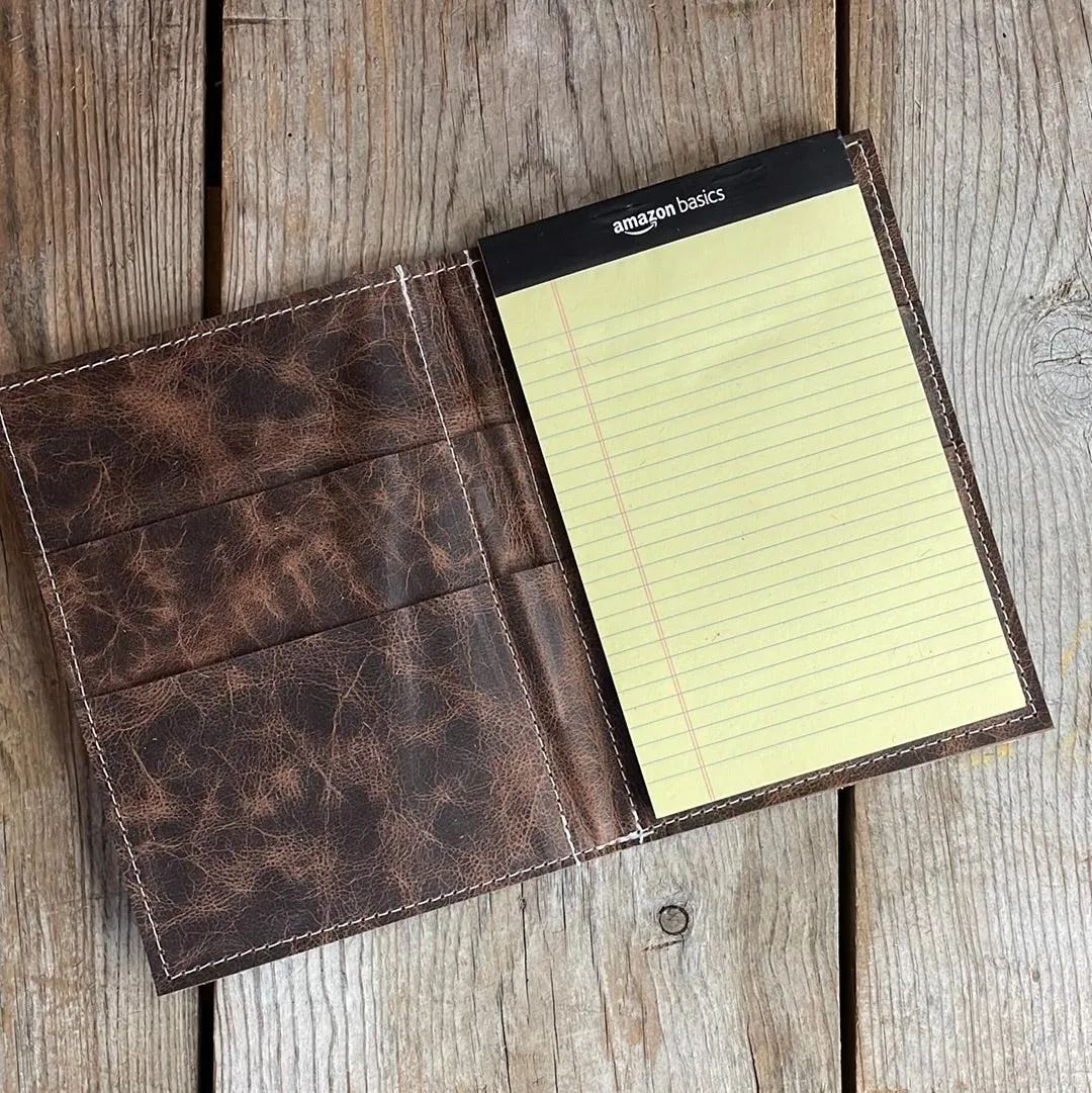 063 Small Notepad Cover - Brindle w/ Autumn Ash