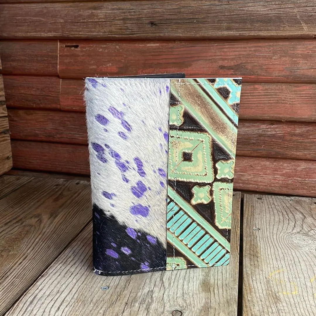 065 Small Notepad Cover - Purple Acid w/ Sage Navajo