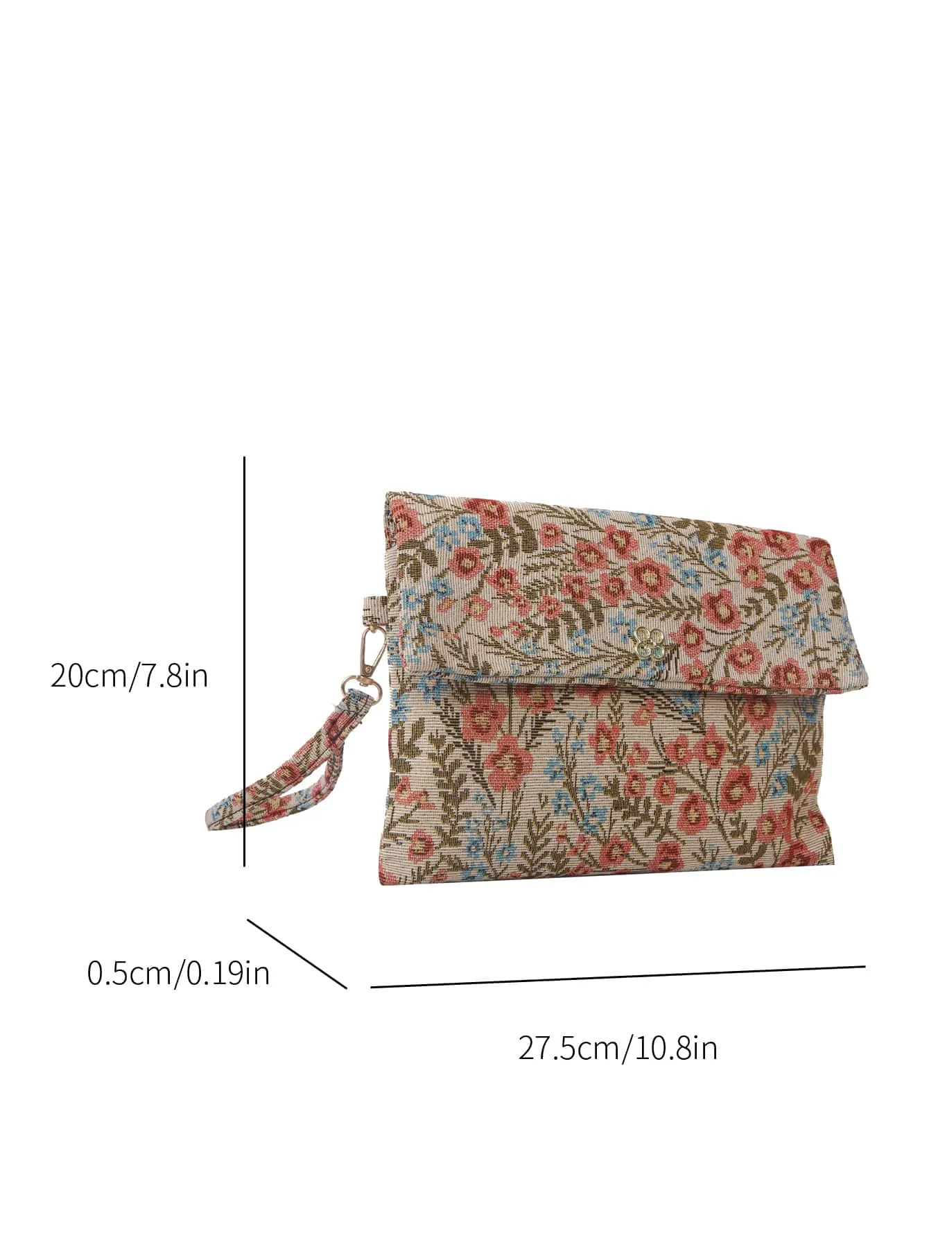 1pc Jacquard Embroidery Clutch Bag - Red- FD ⚡