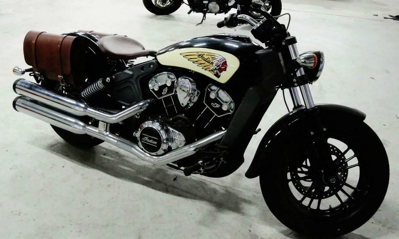 2015-2024 Indian Scout Brown Saddle Bags With Mounting Hardware Leather USA MRC