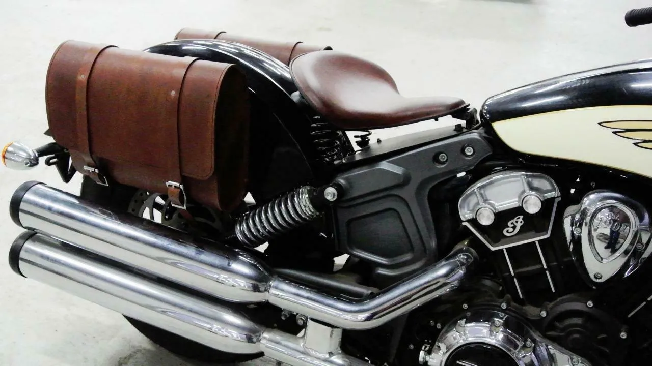 2015-2024 Indian Scout Brown Saddle Bags With Mounting Hardware Leather USA MRC