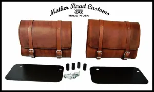 2015-2024 Indian Scout Brown Saddle Bags With Mounting Hardware Leather USA MRC