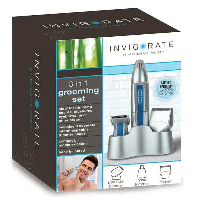 3 in 1 Beard Trimmer for Men Hair Clippers Body Mustache Nose Hair Groomer Cordless Precision