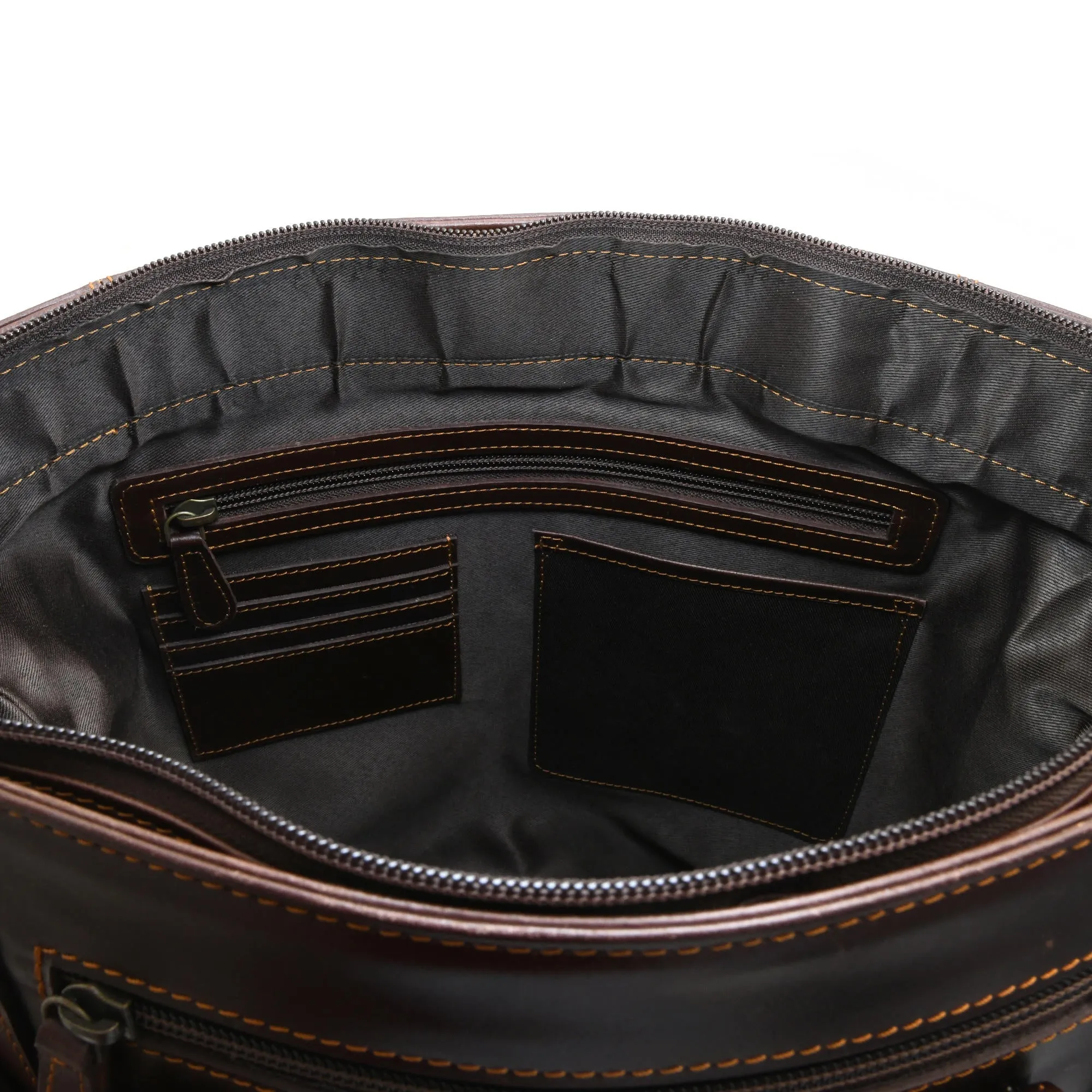 392006 Men's Tote Bag in Dark Brown Full Grain Leather | Style n Craft