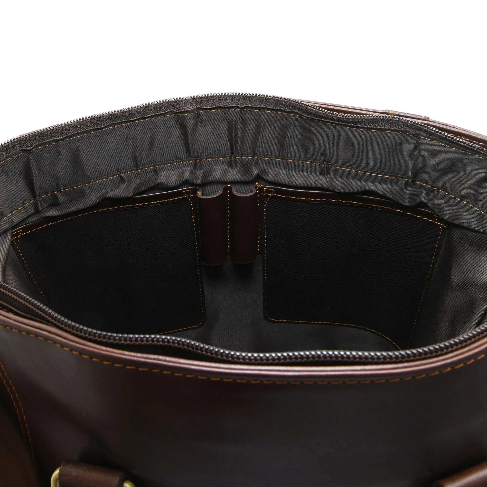 392006 Men's Tote Bag in Dark Brown Full Grain Leather | Style n Craft