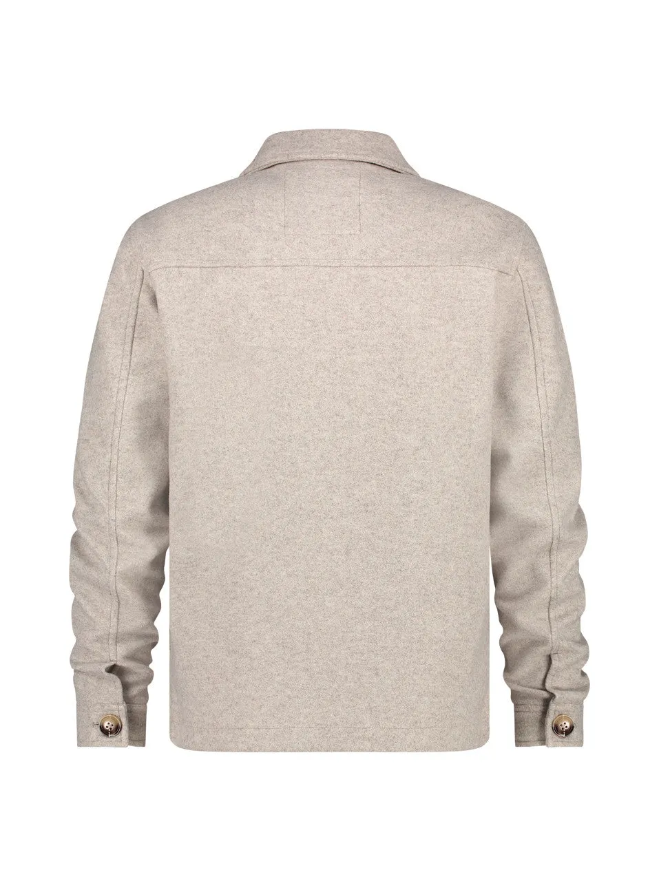 A Fish Named Fred - Wool Overshirt - Sand