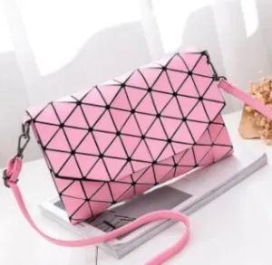 Abstract Geometric Matte Shoulder Bag