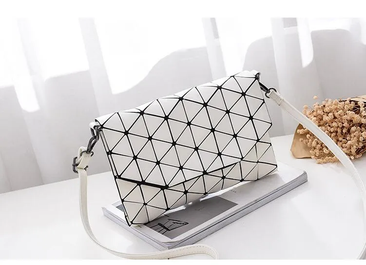 Abstract Geometric Matte Shoulder Bag