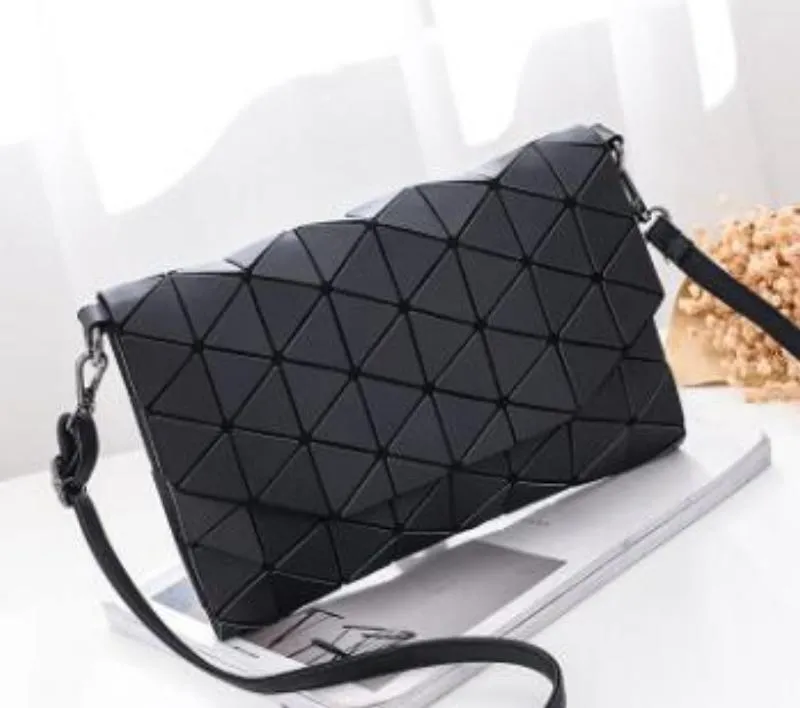 Abstract Geometric Matte Shoulder Bag
