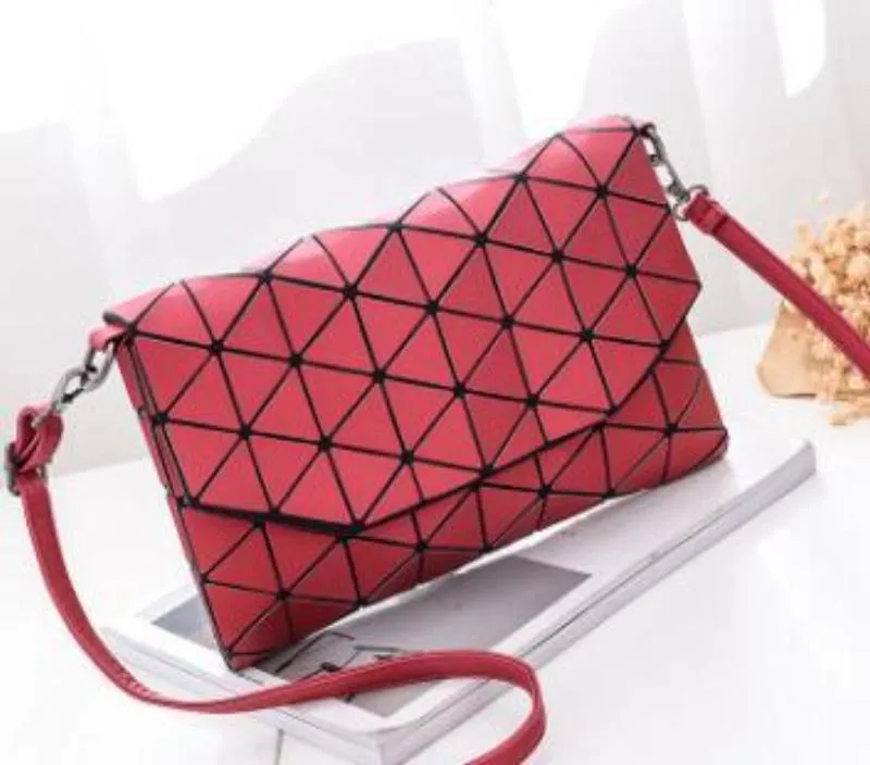 Abstract Geometric Matte Shoulder Bag