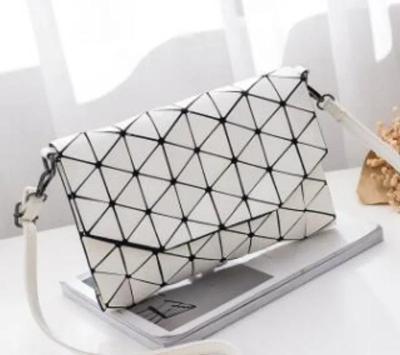 Abstract Geometric Matte Shoulder Bag
