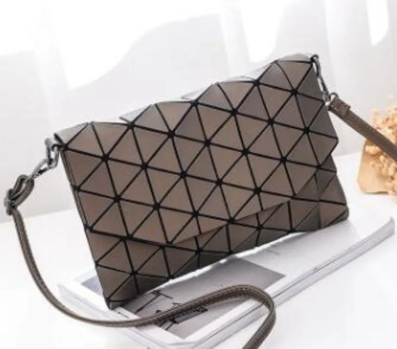 Abstract Geometric Matte Shoulder Bag