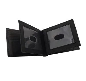AG Wallets Mens 3 ID Wallet Cowhide Leather Bifold Multi Card Holder