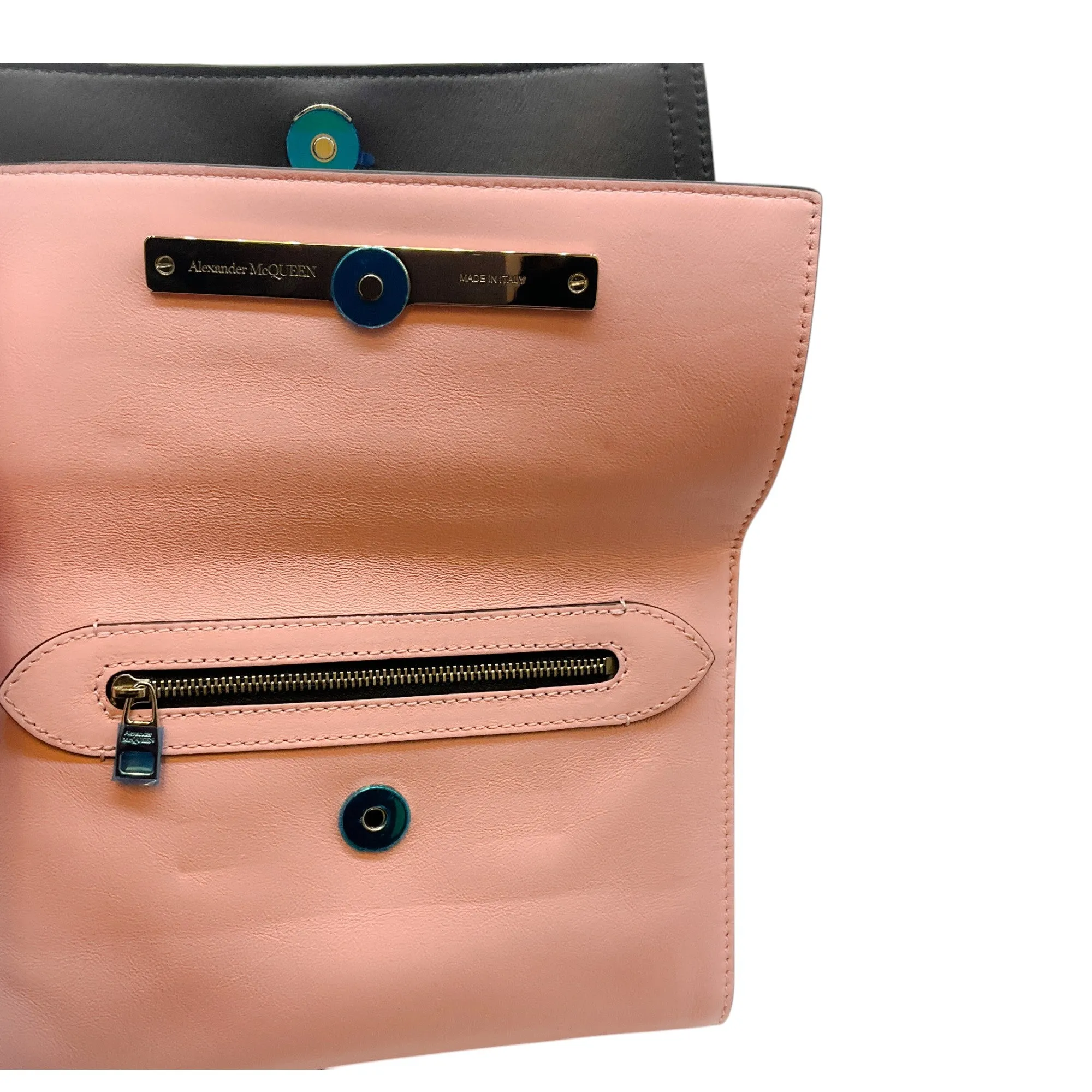 Alexander McQueen Black and Pink The Story Bag