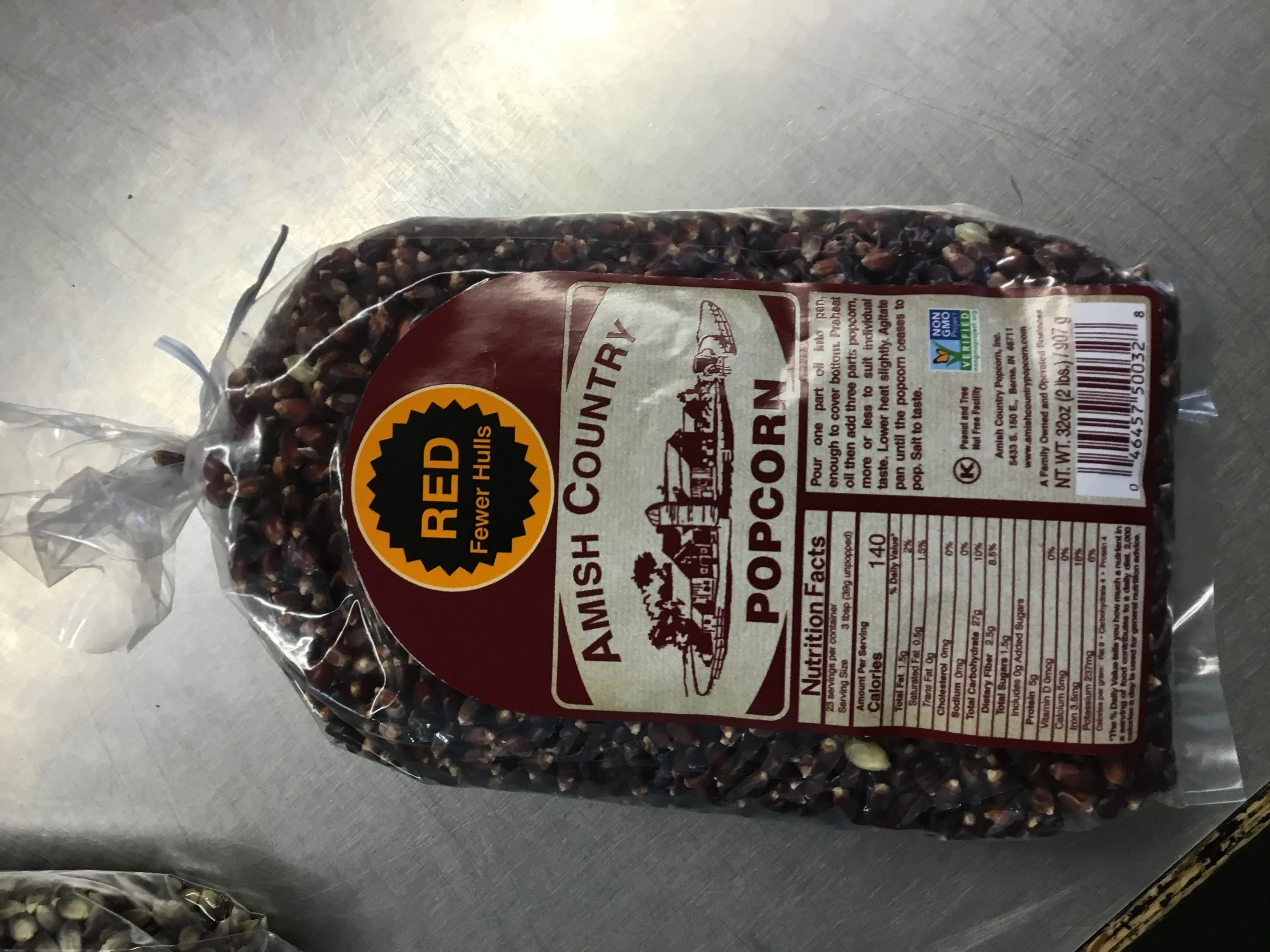 Amish Country Popcorn - 2lb Bag of Red Popcorn