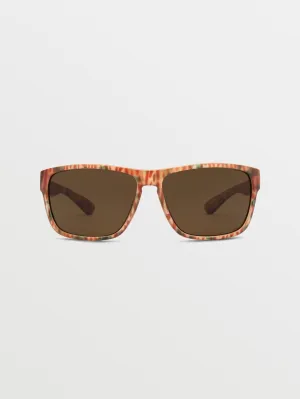 Baloney Matte Geo Sunglasses (Bronze Lens) - MEGA ORANGE