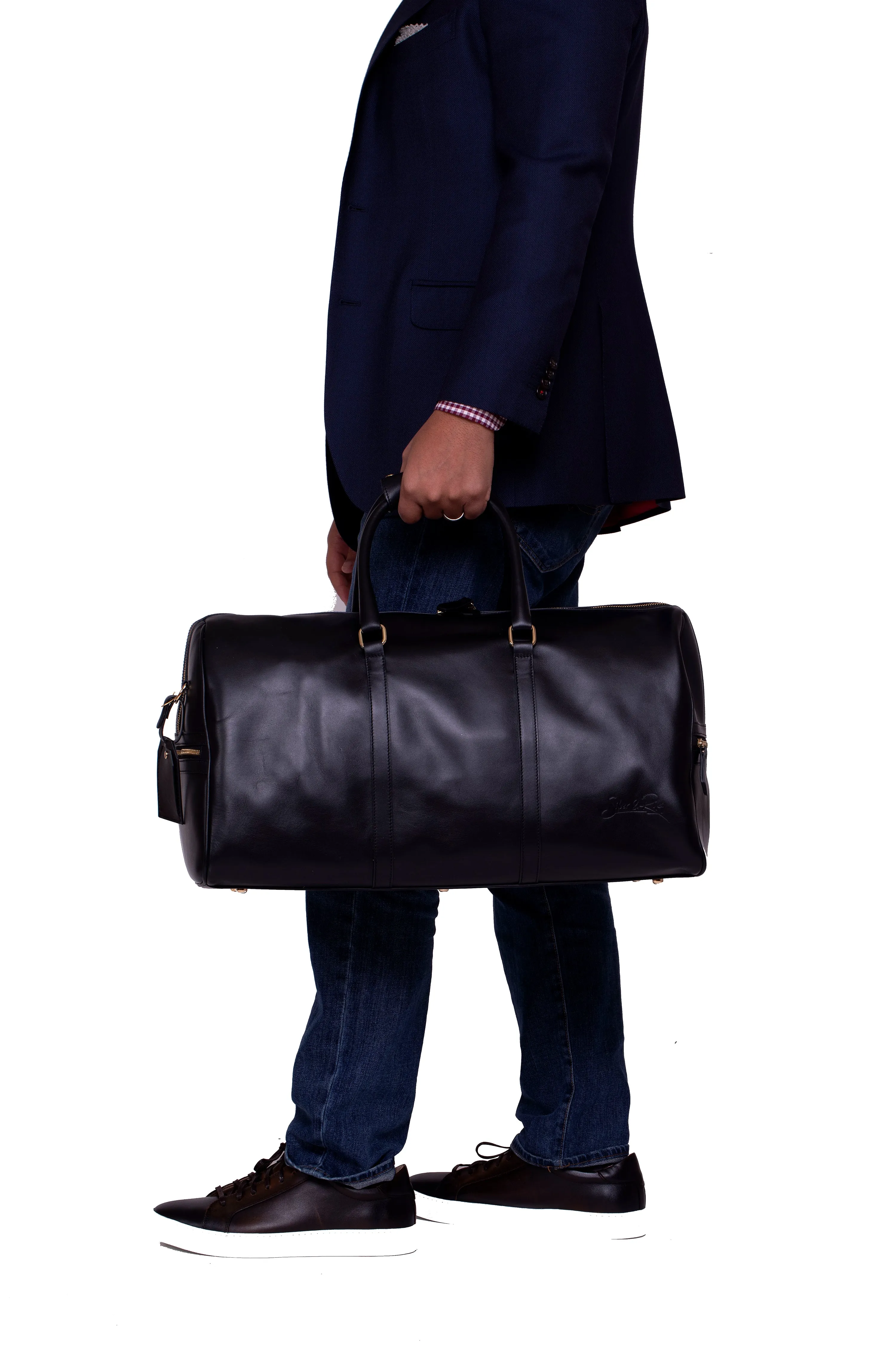 Beverly Hills Carryall Duffle Leather Bag in Black - WAITLIST