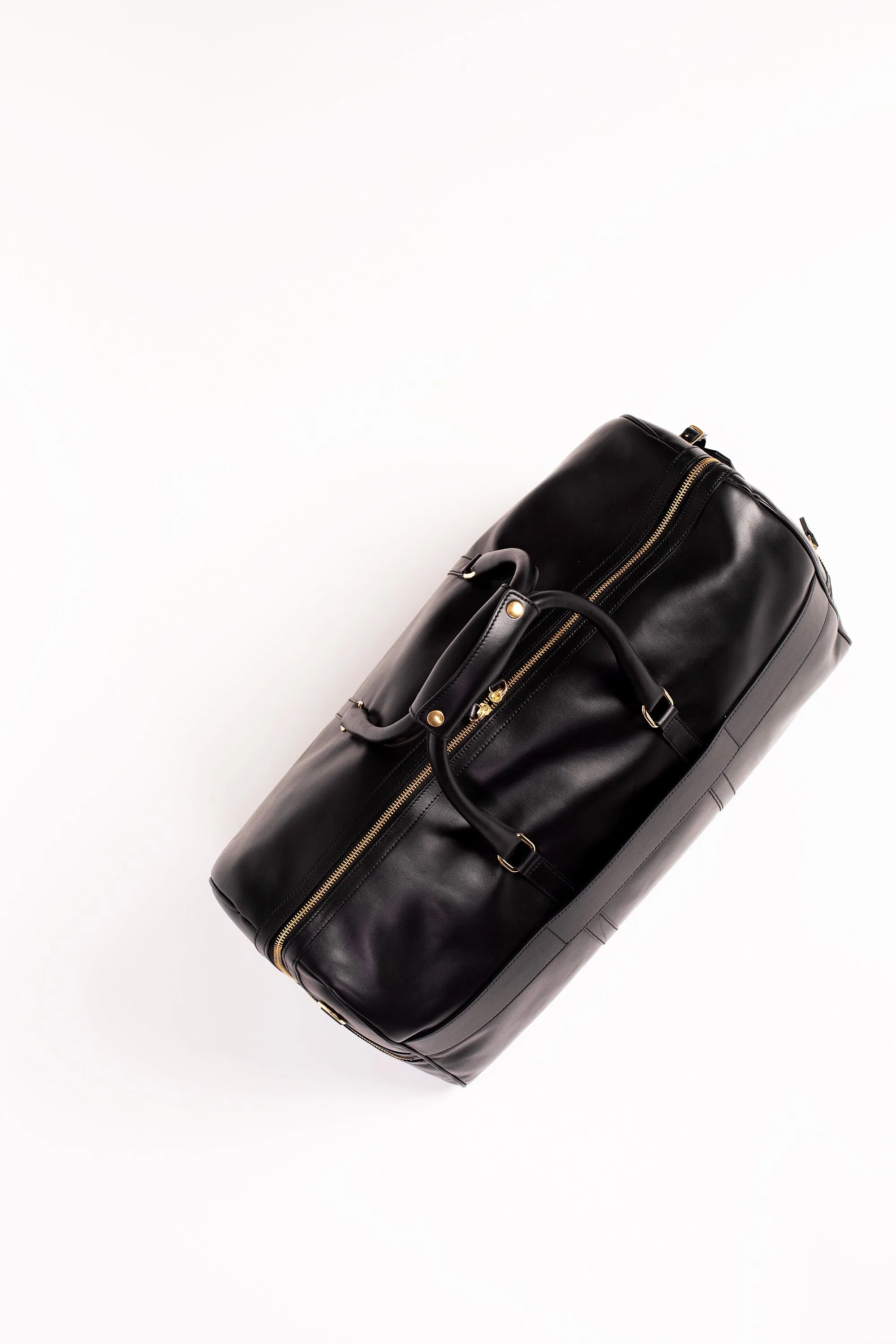 Beverly Hills Carryall Duffle Leather Bag in Black - WAITLIST