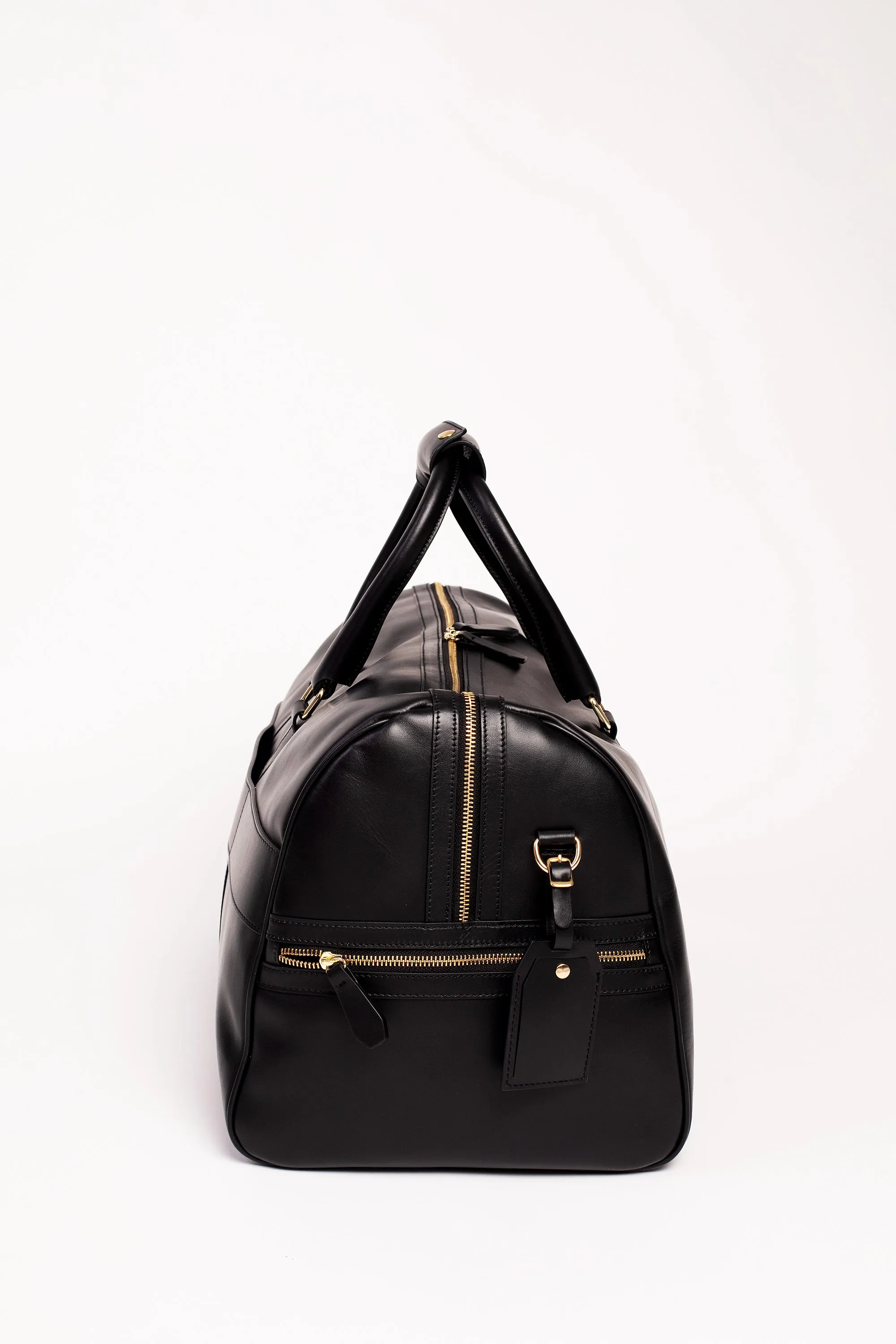 Beverly Hills Carryall Duffle Leather Bag in Black - WAITLIST