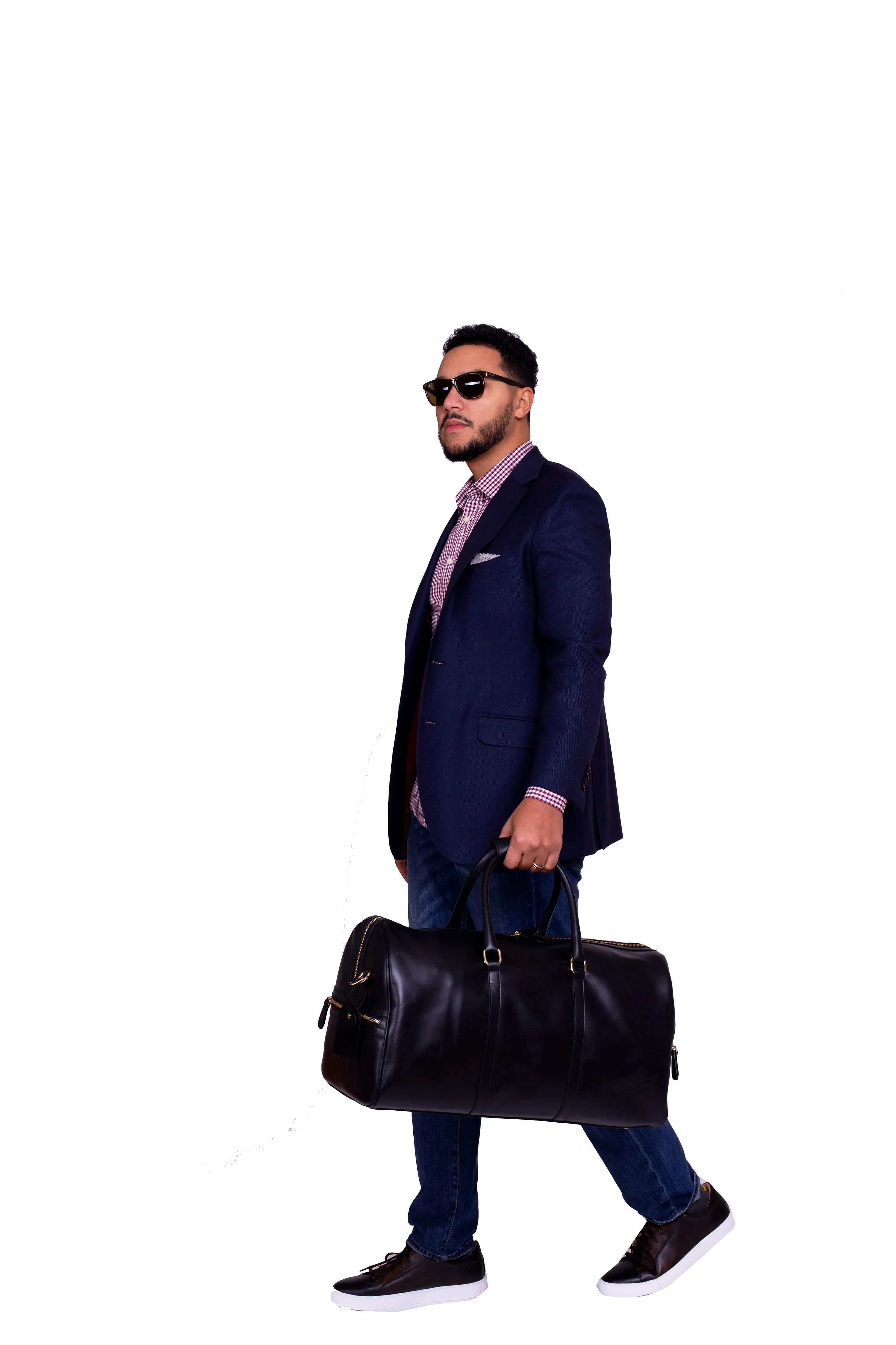 Beverly Hills Carryall Duffle Leather Bag in Black - WAITLIST