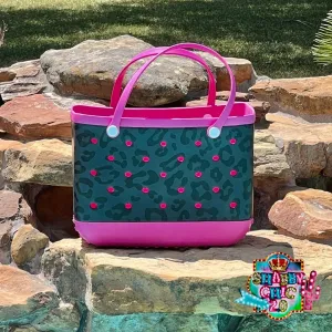 Black Leopard and Pink Big Tote