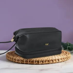 Black NGIL Faux Leather Cosmetic Bag