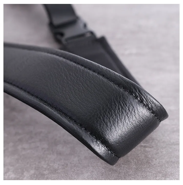 Black Nylon Sling Bag Mens Waterproof Sling Pack Black Nylon Crossbody Backpack Nylon Sling Bags for Ladies