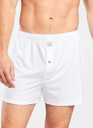 Bold Stretch Jersey Boxer Short- White