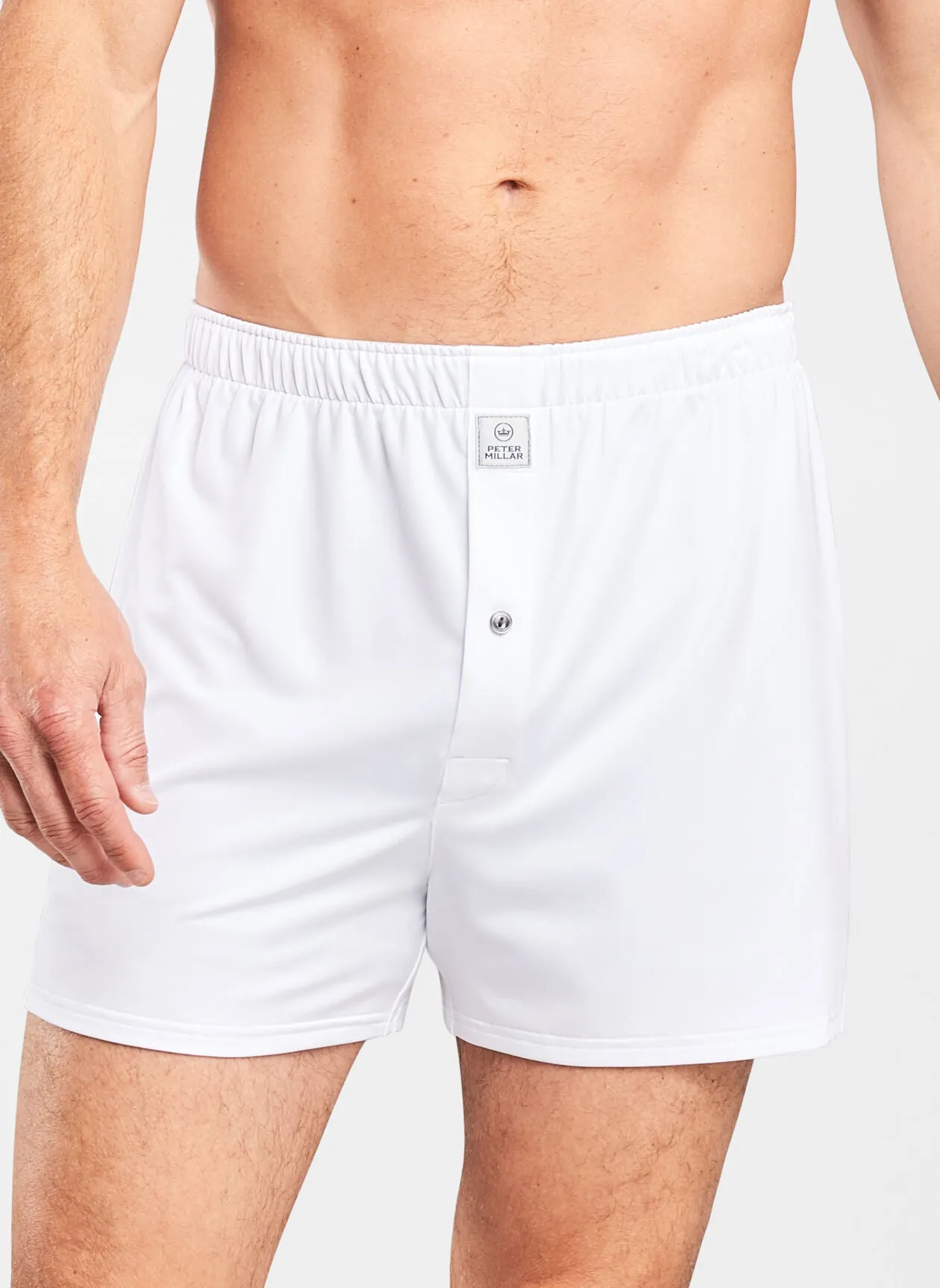 Bold Stretch Jersey Boxer Short- White