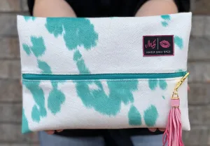 Bonnie & Hyde Turquoise Makeup Junkie Bags