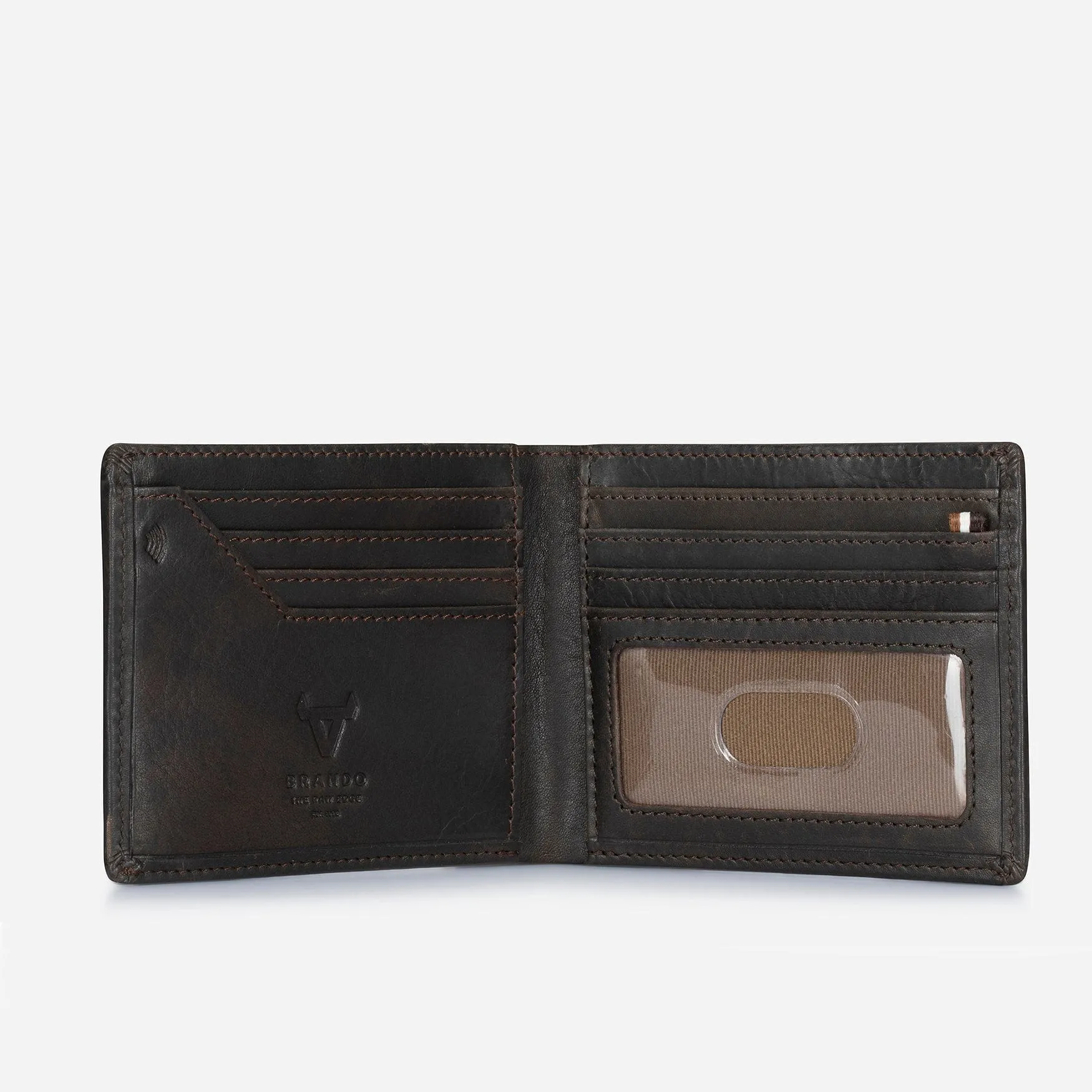 Brando Slim Card Wallet Brown