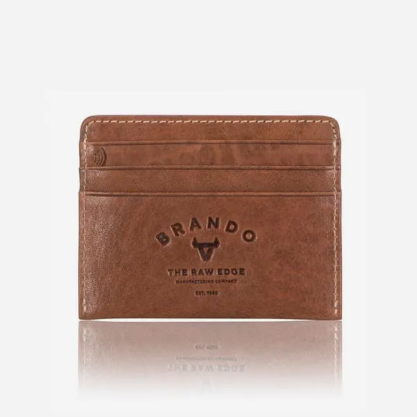 Brando Vintage Leather Card Holder Tan