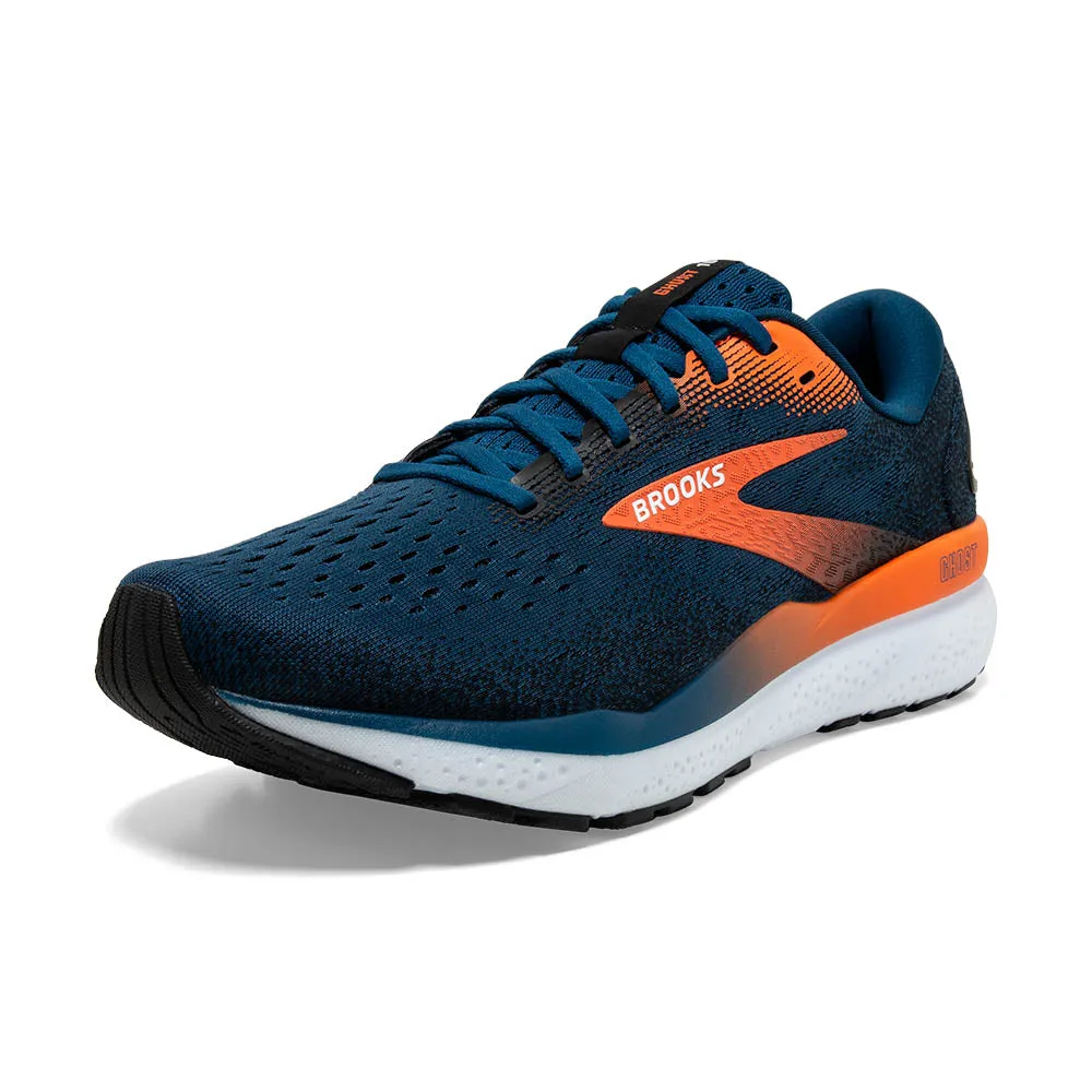 Brooks Ghost 16 (Mens) - Blue Opal/Black/Nasturtium