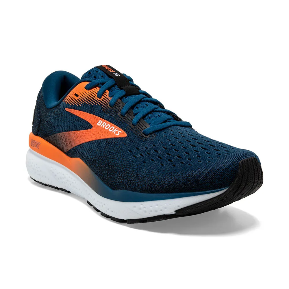 Brooks Ghost 16 (Mens) - Blue Opal/Black/Nasturtium