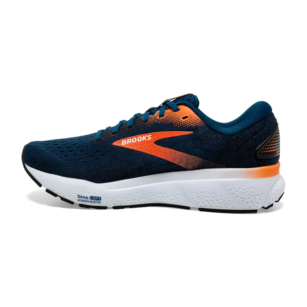 Brooks Ghost 16 (Mens) - Blue Opal/Black/Nasturtium