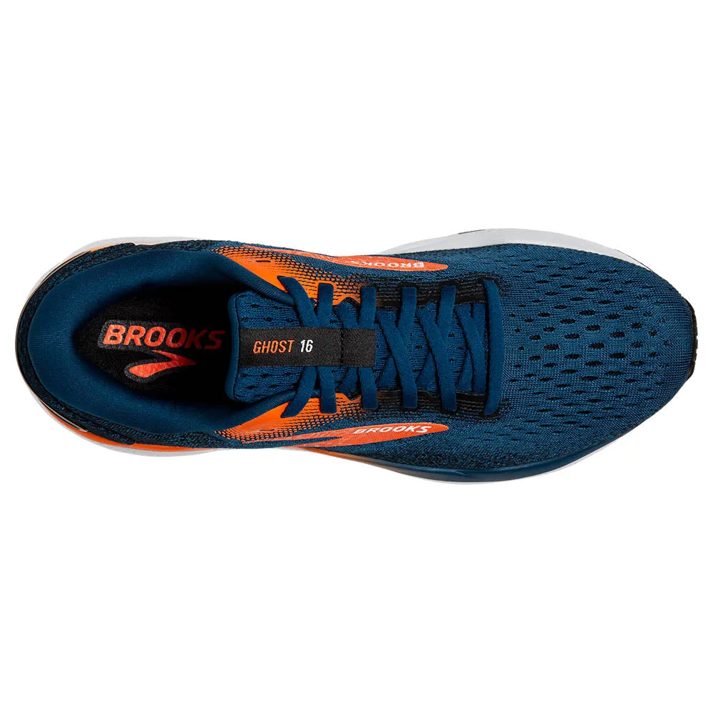 Brooks Ghost 16 (Mens) - Blue Opal/Black/Nasturtium
