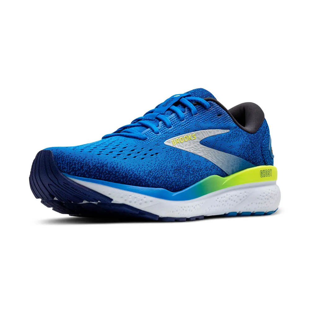 Brooks Ghost 16 (Mens) - Electric Blue/Navy/Lemon