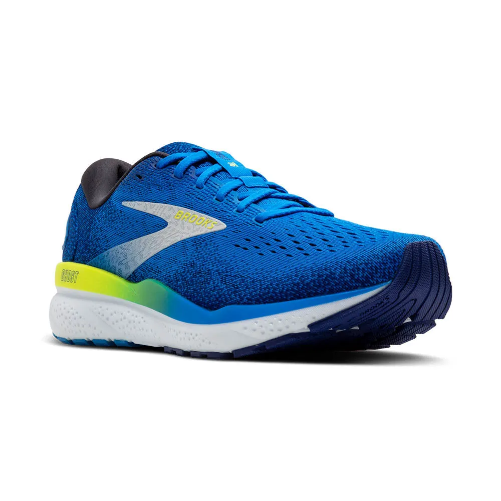 Brooks Ghost 16 (Mens) - Electric Blue/Navy/Lemon