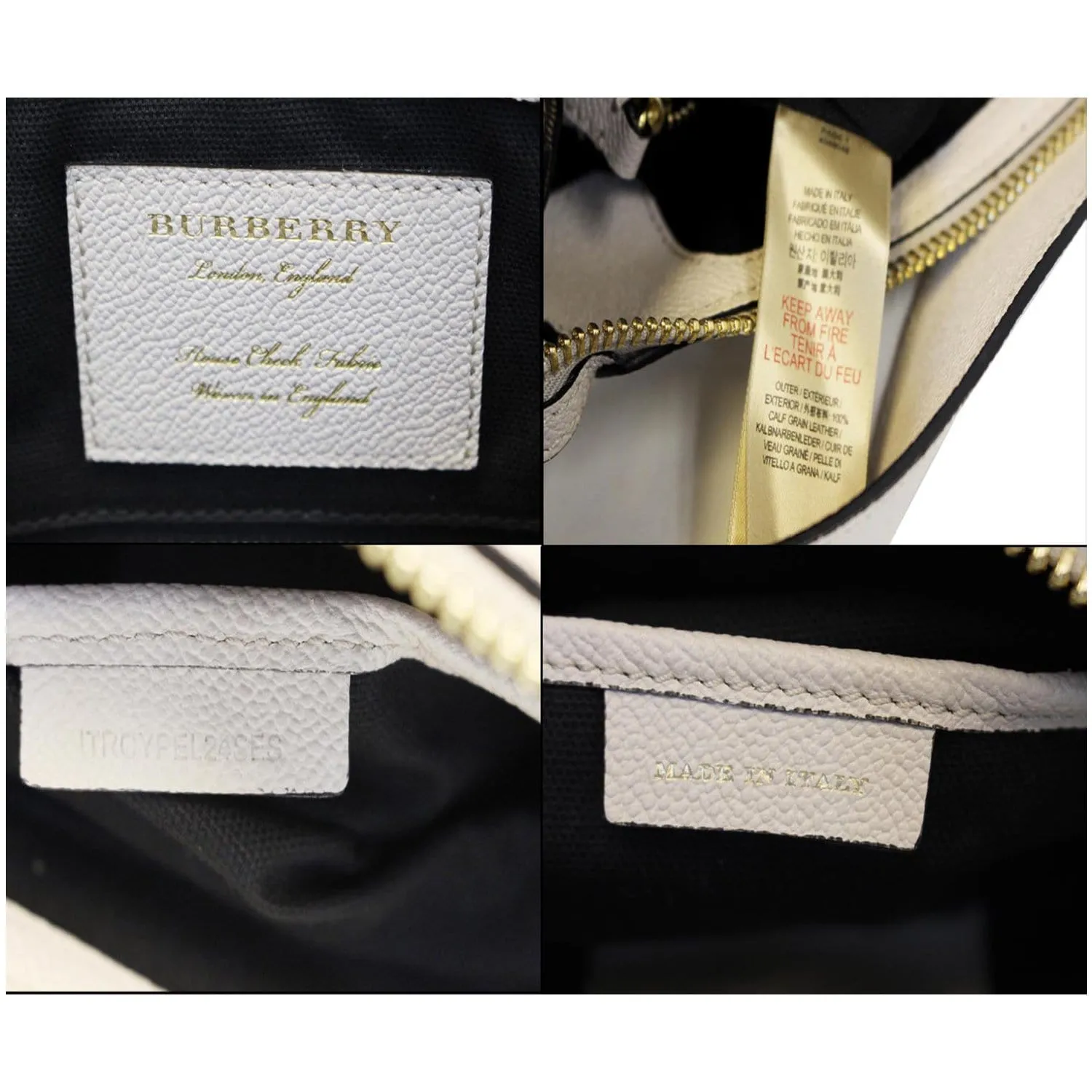 BURBERRY Helmsley House Check Grained Leather Crossbody Bag