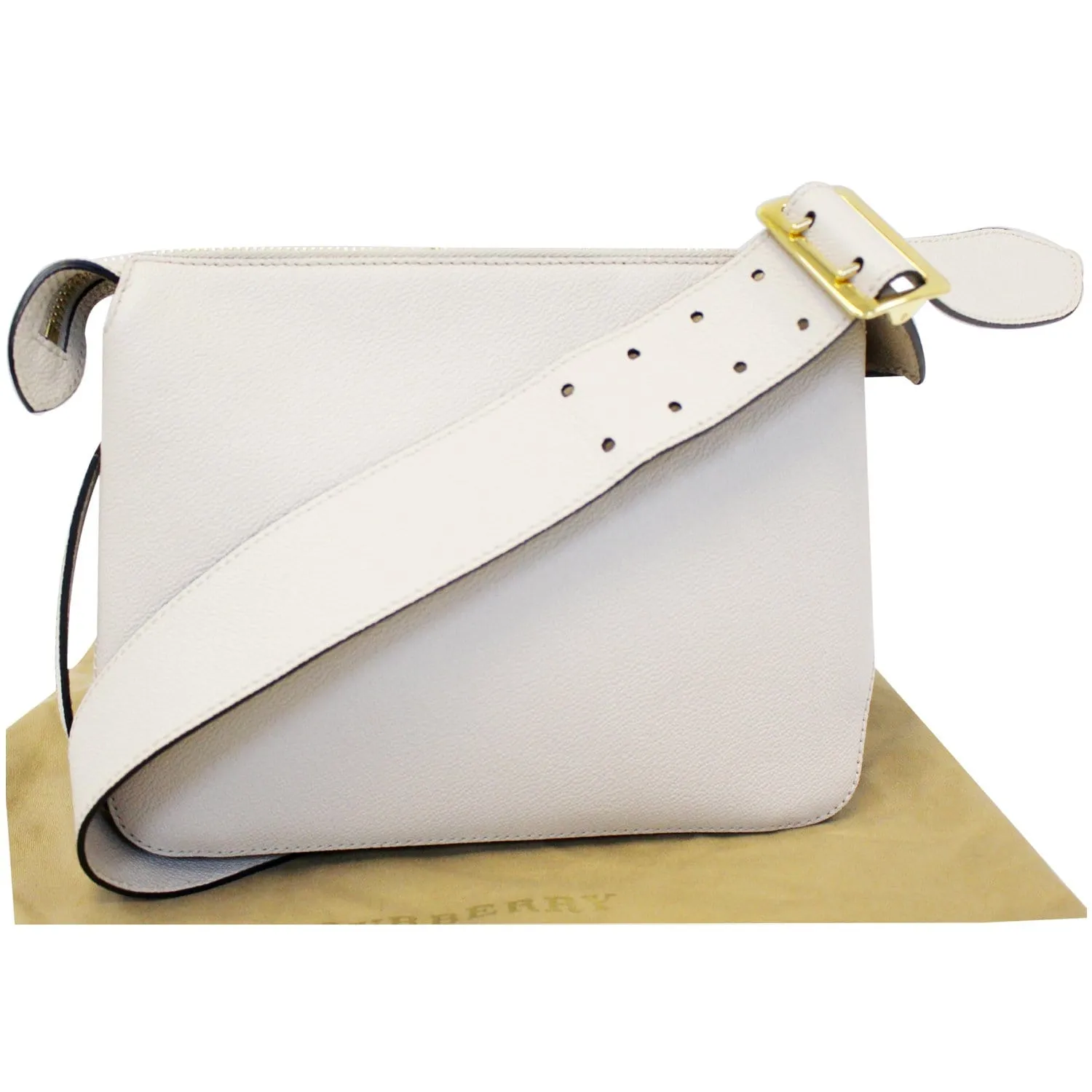 BURBERRY Helmsley House Check Grained Leather Crossbody Bag