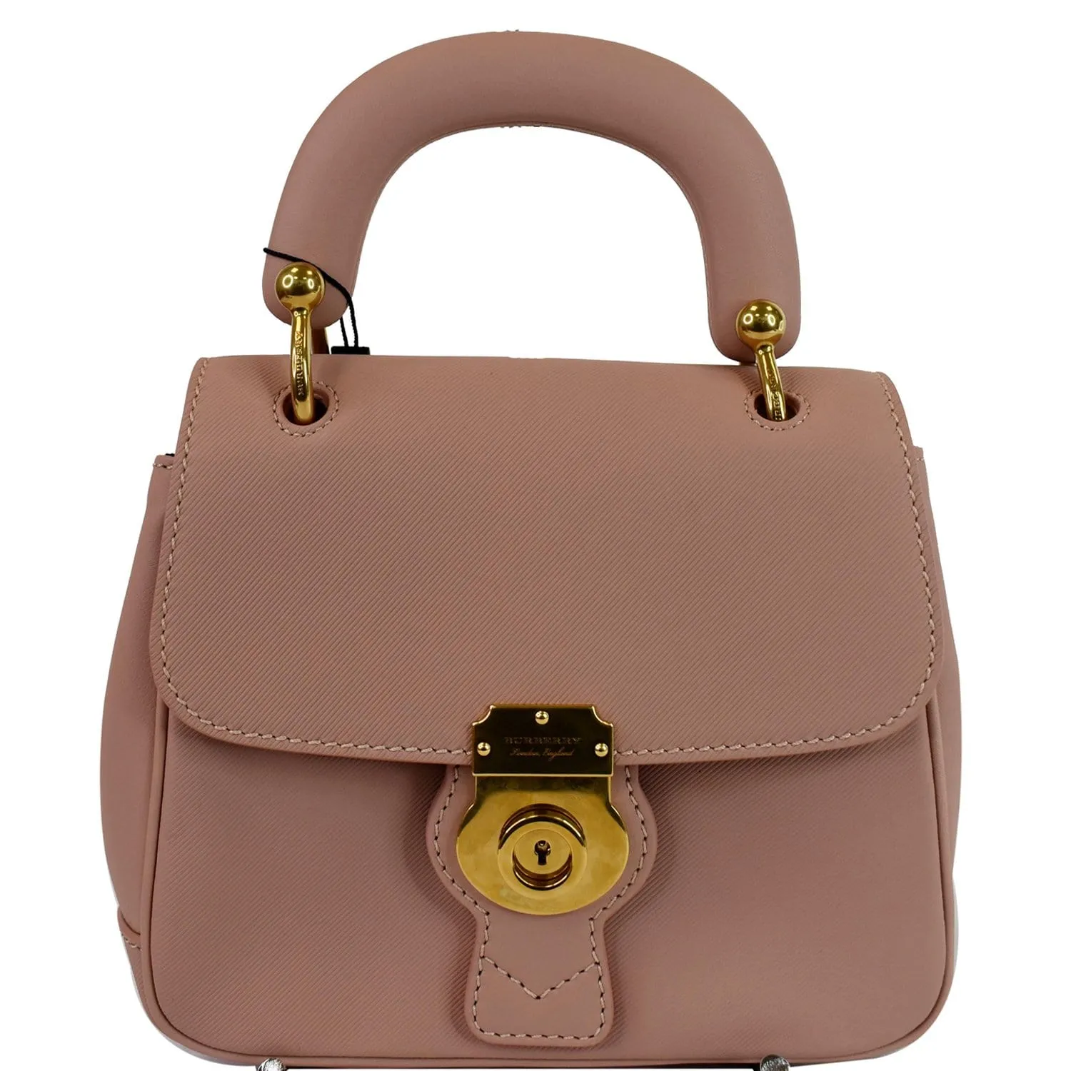 BURBERRY Trench Small DK88 Top Handle Crossbody Bag Ash Rose