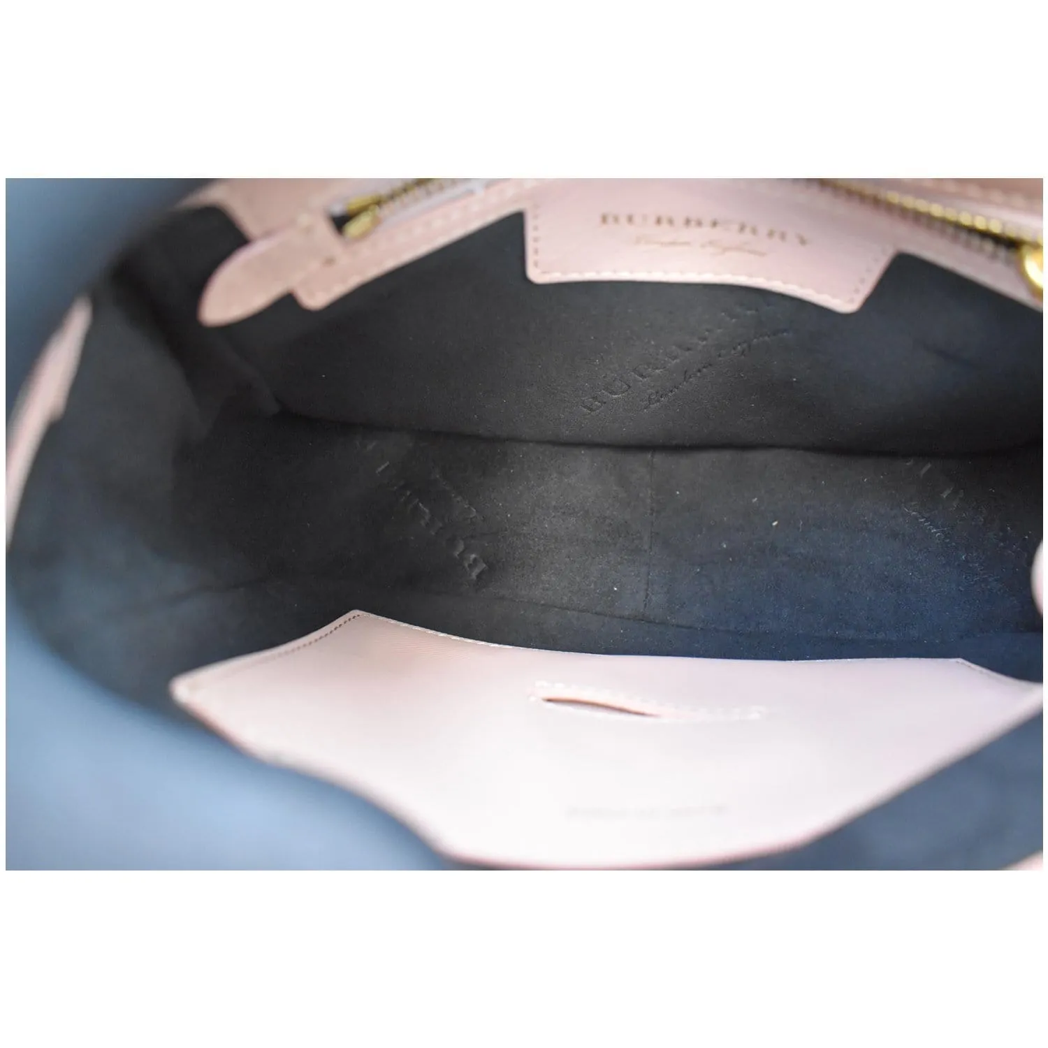 BURBERRY Trench Small DK88 Top Handle Crossbody Bag Ash Rose