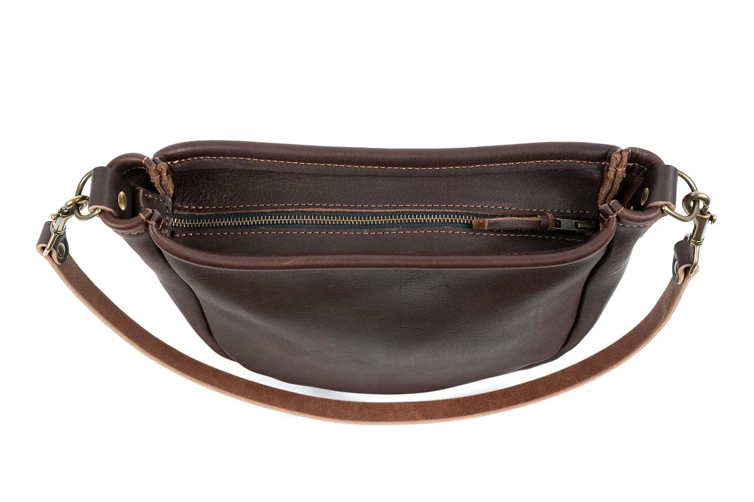 CELESTE LEATHER HOBO BAG - LARGE - HONEY