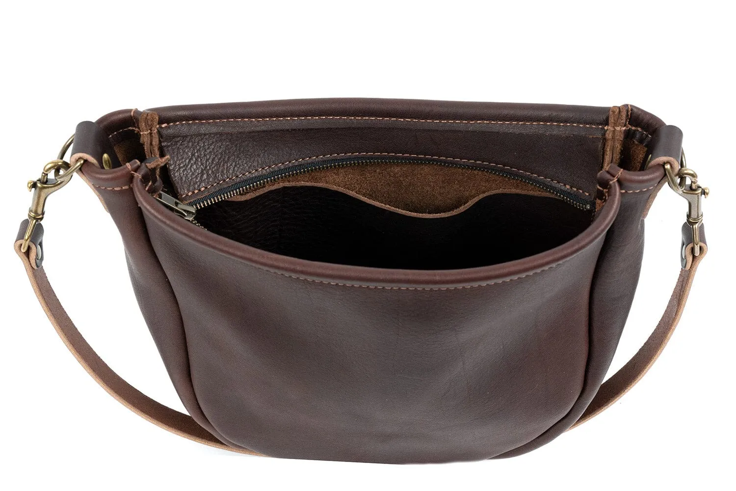 CELESTE LEATHER HOBO BAG - LARGE - HONEY