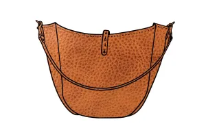 CELESTE LEATHER HOBO BAG - LARGE - HONEY