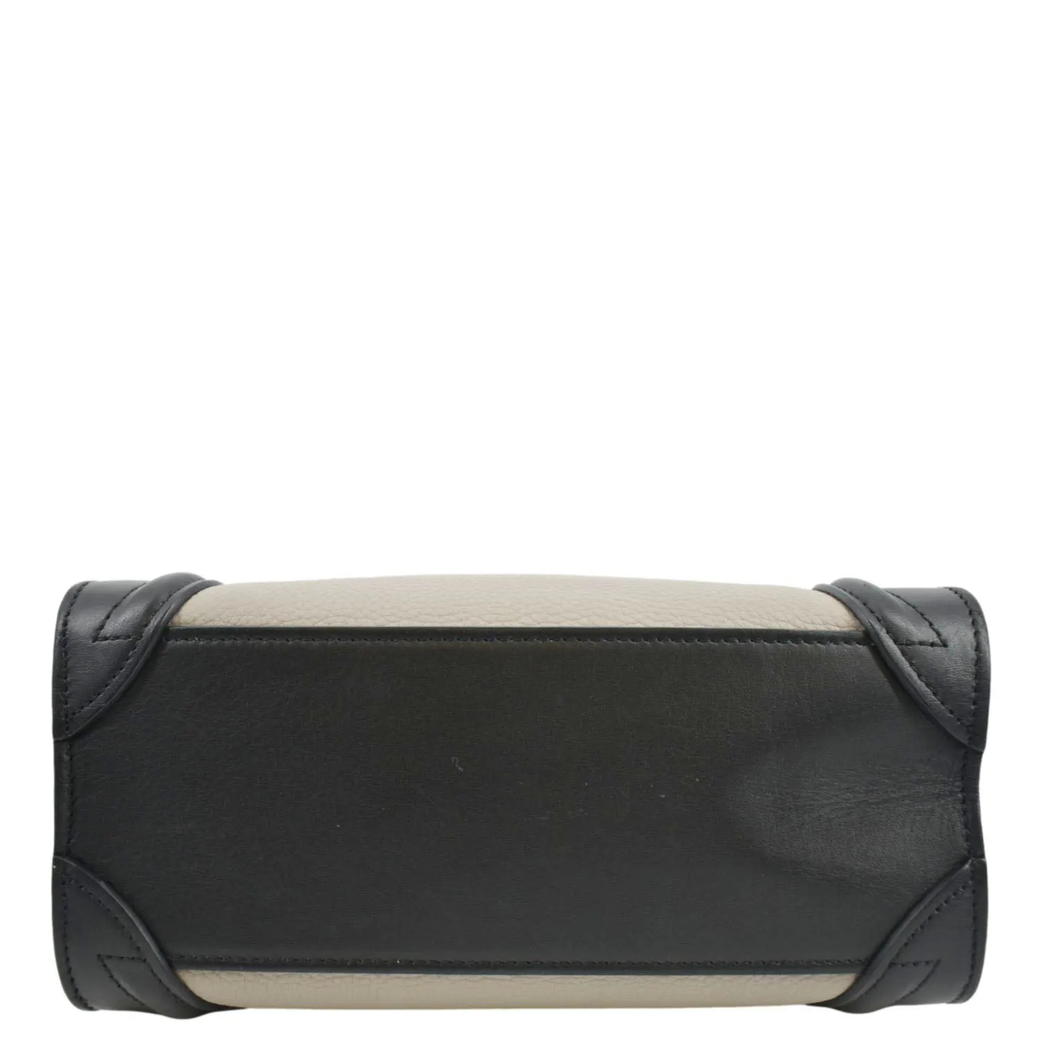 CELINE Luggage Calfskin Leather and Suede Crossbody Bag Tricolor