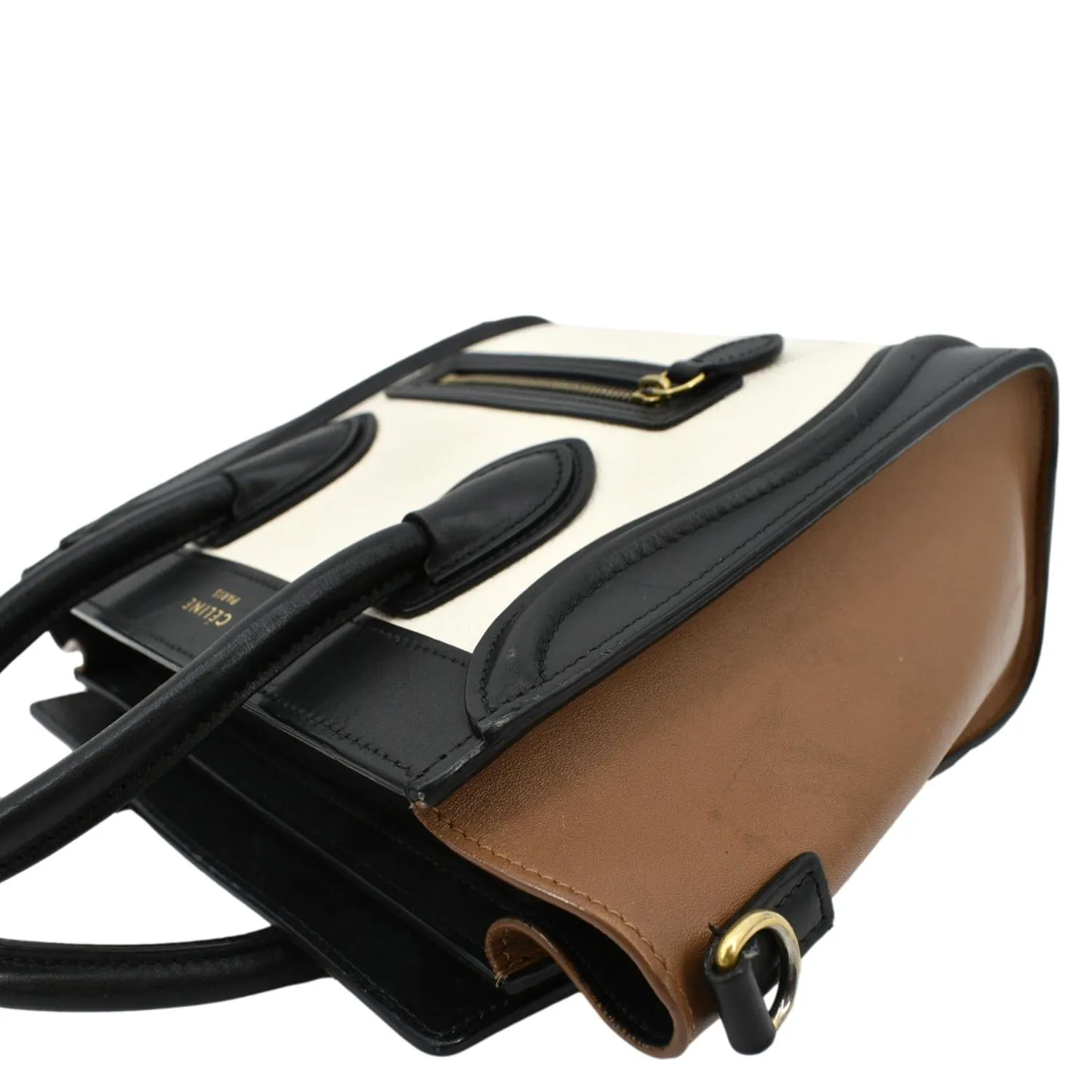 CELINE Nano Luggage Leather Shoulder Bag Tricolor