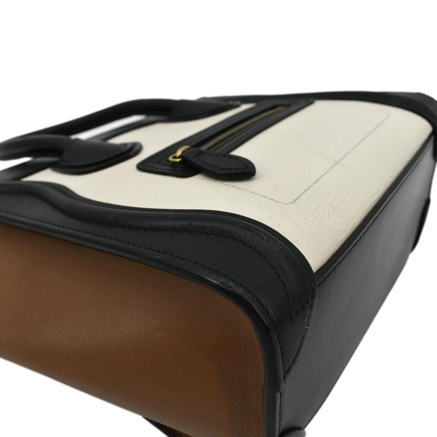 CELINE Nano Luggage Leather Shoulder Bag Tricolor