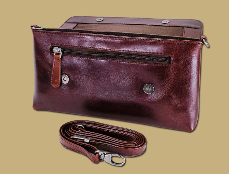 Celtic Knot Leather Clutch Bag