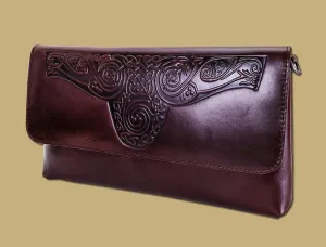 Celtic Knot Leather Clutch Bag